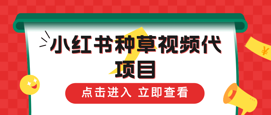 小红书种草视频代项目